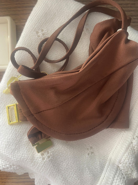Noelle bra | Chocolate with bow