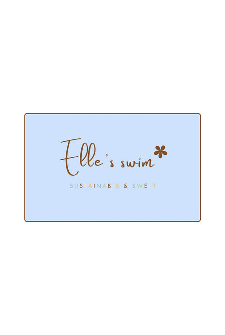 Sustainable swimwear gift card for luxury swim purchases.