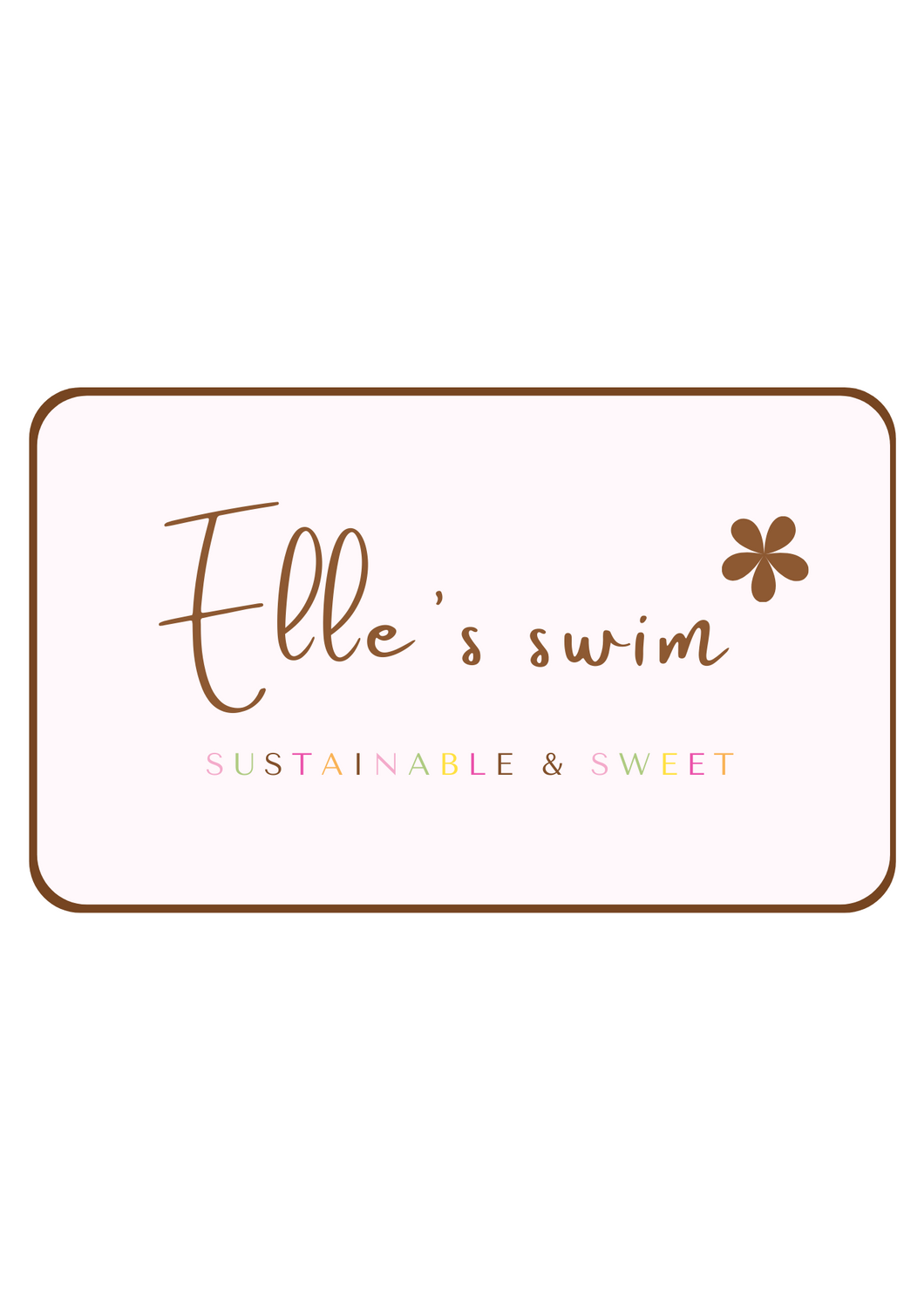 Sustainable swimwear gift card for luxury swim purchases.