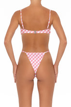 Load image into Gallery viewer, Pink Gingham bikini Set dyed with plantbased ink. 
