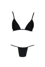 Load image into Gallery viewer, Staple black bikini set by sustainable swimwear company elles swim.
