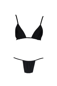 Staple black bikini set by sustainable swimwear company elles swim.